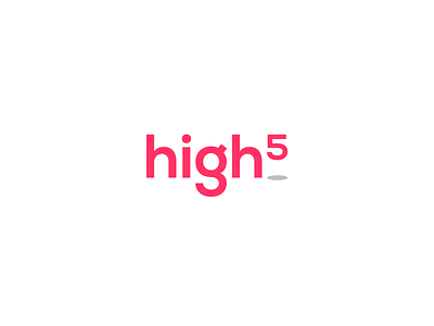 High5 - Logotype 5 awesome brand branding clean clever logo high five logotype minimalist pink vector