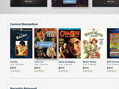 Classicflix Progress Wip ecommerce movies shop store ui vintage