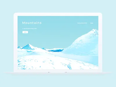 Mountains app blue clean color idea japan mountain ui ux web