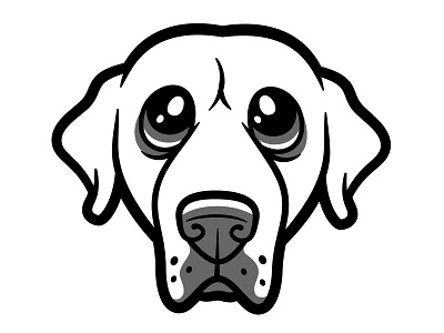 Yellow Lab dogs illustration vector yellow lab