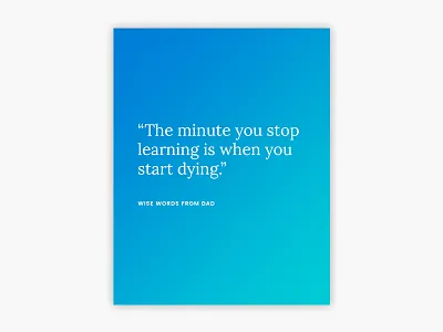 Fatherly Advice design portfolio quote user interface