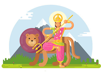 indian goddess durga clipart durga flat goddess illustration indian goddess vector