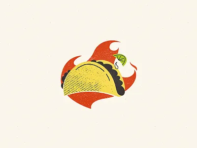 Taco austin icon illustration lime retro sticker sticker pack taco tacos texas texture