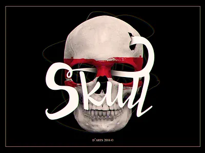 Skull doodle black calligraphy doodle lettering skull typography