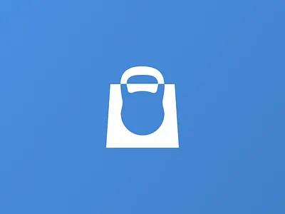 Fitness Market Logo bag branding fitness logo logotype mark market shop sketch weight