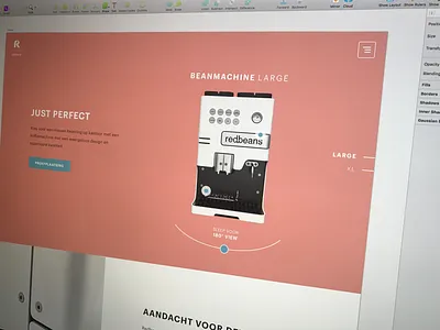 Redbeans (WIP) beans clean coffee design machine view web