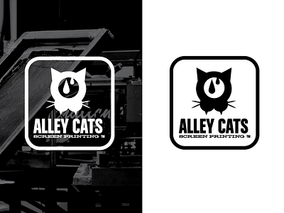 Alley Cats Stamp badge icon printing stamp studio symbol