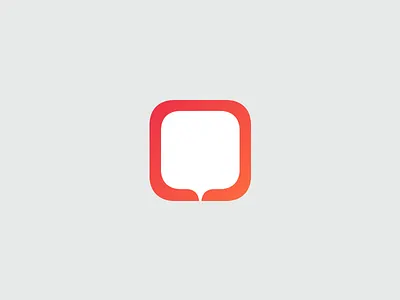 Speech Bubble App icon app apple bubble icon ios logo message red speech
