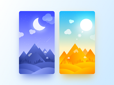 Wallpaper app cloud dailyui interface mobile mountain ui ux wallpaper weather