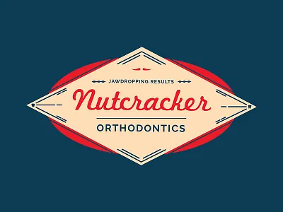 Nutcracker Orthodontics 12 branding christmas days dentist holidays logo nutcracker orthodontist teeth vintage xmas