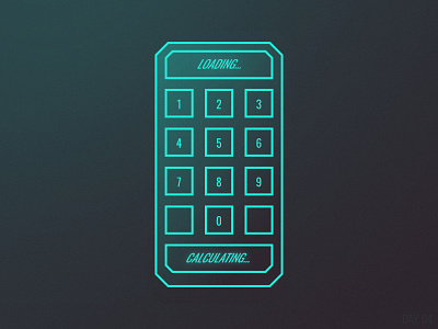 [UI Day 04] - Sci Fi Calculator (Daily UI) affinity design design glow neon sci fi ui visual