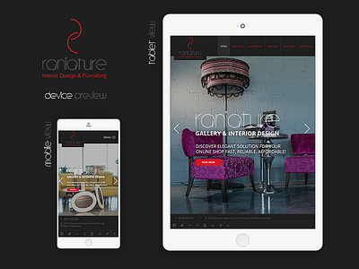 Raniature Device Preview css3 html5 interaction design interior website responsive ui ux web design website