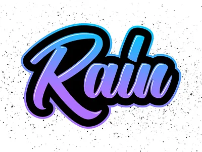 Rain branding calligraphy customtype design hand lettering handwriting logo script type typo typography vector