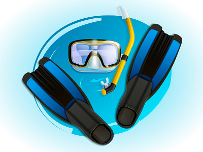 Diving Equipment Icon icons objects vector web elements