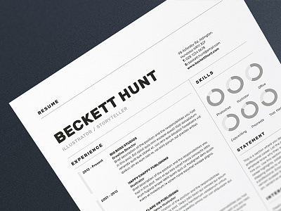 Resume/CV - 'Beckett' cover letter creative market cv design cv template portfolio resume resume design resume template