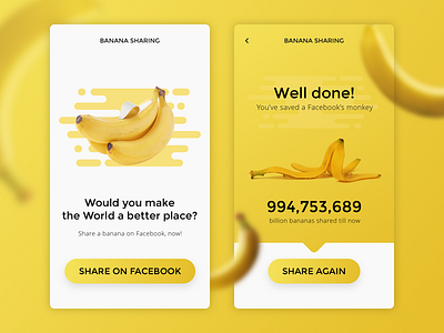 DailyUI #010 - Social Share 010 app banana daily share social social share ui