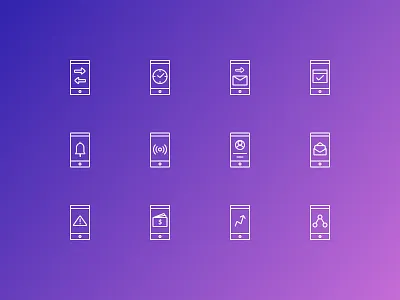 Line Icons Set calls design flat icons illustration line minimal mobile services sketch