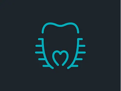 Toothache brand logo logomark monoline reject tooth utoka