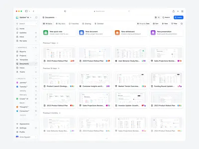 All Documents app design app ux dashboard docs document documentation grid list of docs table ui ui design ux ux design web design