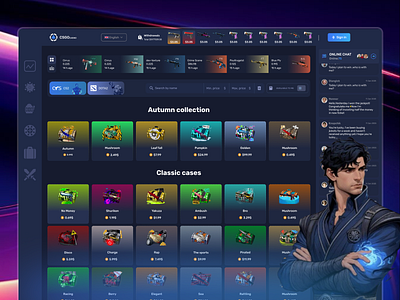 CSGO Case Opening Website 3d betting blockchine casino cripto crypto gaming gaming online slot token ui