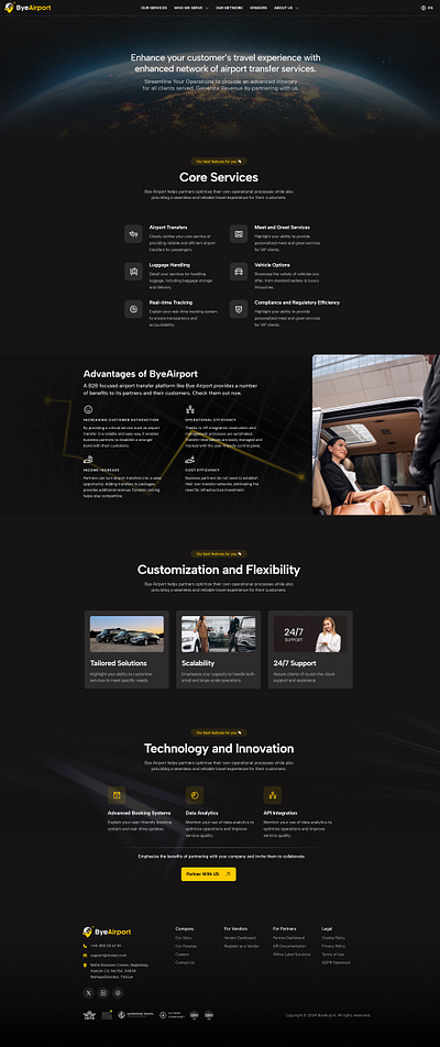Bye Airport | White-Label Airport Transfer Solutions airport transfer arayüz tasarımı figma ui ui design ux white label