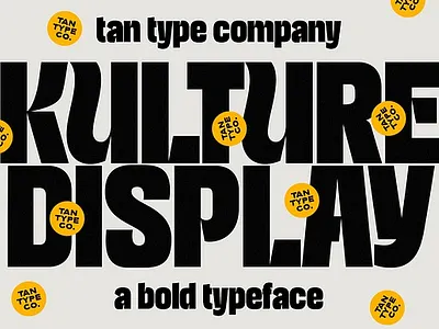 TAN - KULTURE FONT 70s font 80s font bold font bold type bold typeface display type modern font retro font retro look