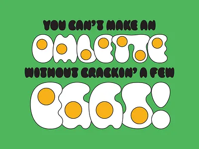 Yolker! breakfast egg font eggs font graphic design illustration lettering omelette over easy quote type type design typographic typography