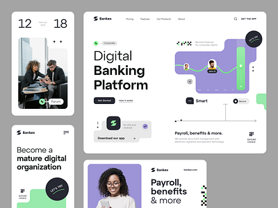 Website for a Fintech Startup ✦ Bankex design interface product service startup ui ux web website