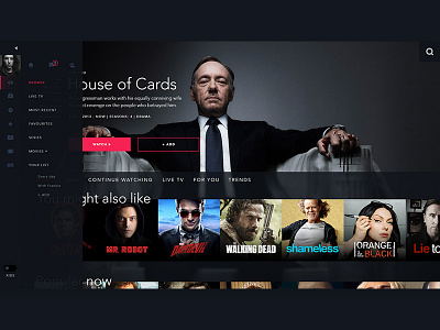 TV app concept app concept movies online series site tv ui ux web