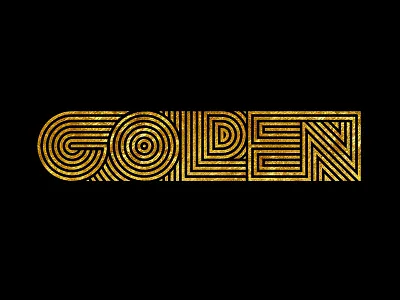Golden concept lettering sketch type wordmark