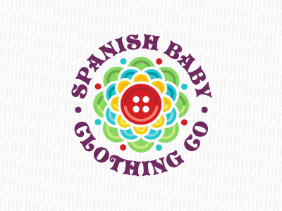 SpanishBaby ames button flower jerron logo