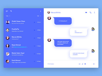 Chat Module Rebound chat clean color design inbox message uiux web web design