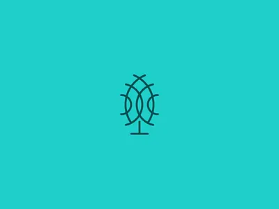 Tree brand connect crone green leaf line logo signal tree wifi