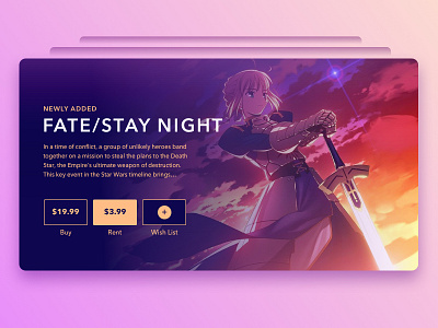 Fate/Stay Night Apple TV UI anime apple ecommerce gurney mgurney88 michael tv ui