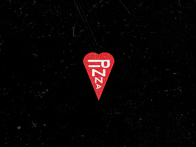 Pizza Love heart illustration logo love pizza