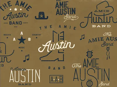 AAB Artboard scraps country country western cowboy boot cowboy hat guitar logo music script