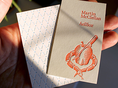 Calling cards identity letterpress logo