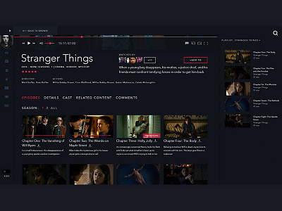 TV App app concept movies online series site tv ui ux web