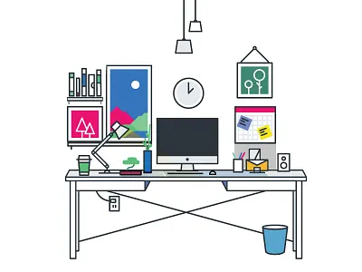 WORK FLOW animated awesome design gif icons illustration