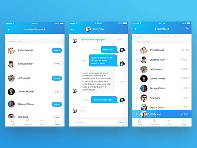 18 Birdies Mobile Concept 18birdies concept login redesign