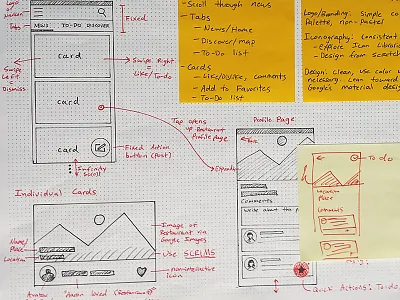 Gem Screen Sketches design gem process sketches sketching web wireframe
