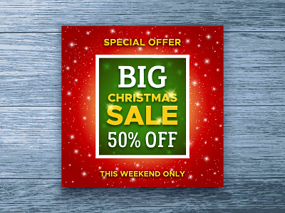 Promotional banner design for Christmas sale background banner card christmas design discount flyer greeting poster sale shine typography