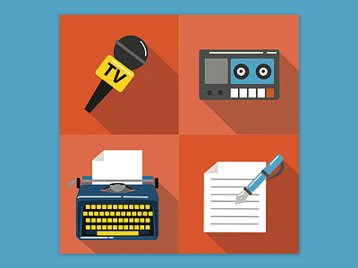 Journalist set illustration journalism vector