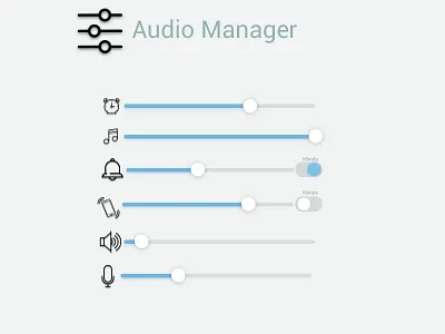 Audio Manager apps audio uiux