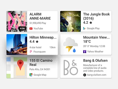 Recommend Cards card kika lbs map material mobile music recommend search weather