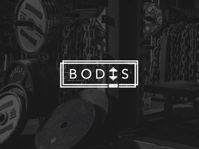 bodis bodis body dumbell frame gobrograph graphic gym logo logotype sport train work