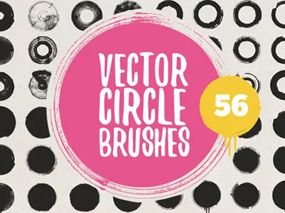Vector circle brushes brush brushes calligraphy circle dobrograph hand stamp texture vector