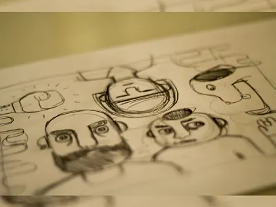 da gang crew dog gang illustration minimal sketch