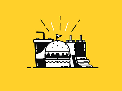 Burgerous burger chilli drinks fast food food fries
