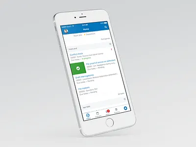 Clio iOS app mobile tasks